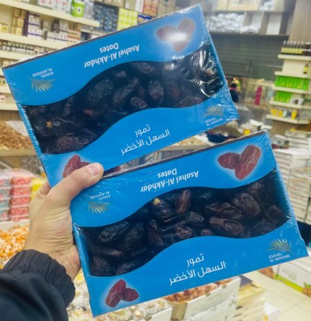 علبتين تمور السهل الاخضر العرض