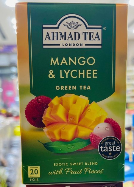 شاي اخضر بالمانجا والليتشي