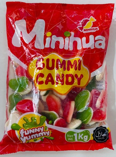 Gummi candy قلب احمر واخضر (كيلو)