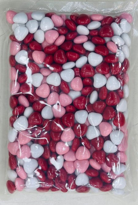 شوكولاته قلب ( احمر وابيض وزهر) 500 غم